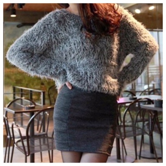 JUST IN Fuzzy grey - Sweater - Picture 3 of 7